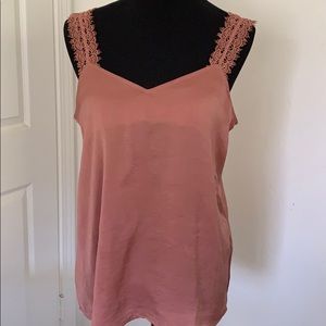 VICI floss satin crochet lace cami